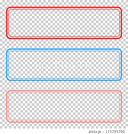 Set of double line frame illustration material 115795700