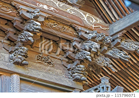 箭弓稲荷神社の本殿の彫刻【埼玉県東松山市】 115796071