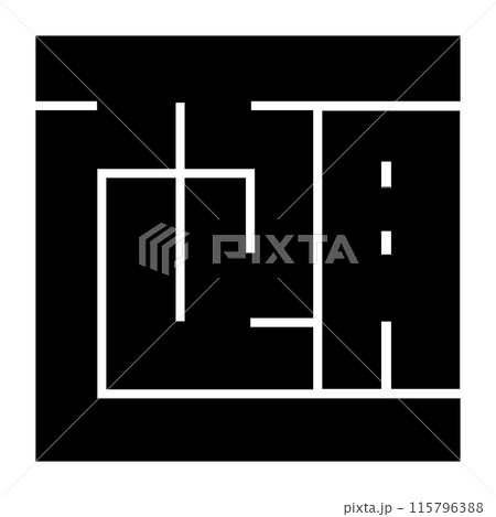 家紋です。角字という種類です。恒の形です。 115796388