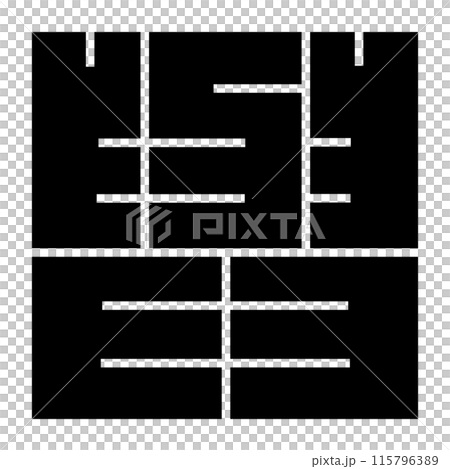 家紋です。角字という種類です。興の形です。 115796389