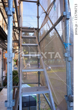 外壁塗装 屋根塗装 足場 養生シート 鋼管 外壁塗装 屋根塗装 足場 養生シート 鋼管 115796713