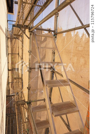 外壁塗装 屋根塗装 足場 養生シート 鋼管 外壁塗装 屋根塗装 足場 養生シート 鋼管 115796724