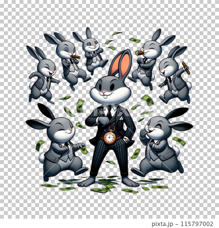 Usagi no Rondo - Beware of profitable business - Manga illustration - Generative AI 115797002