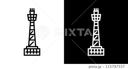 シンプルな横浜マリンタワーのアイコン 115797337