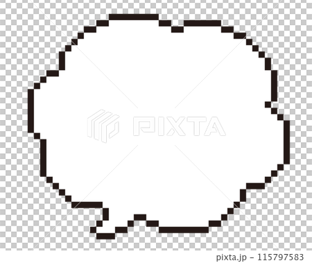 Pixel art style speech bubble cloud Pixel art style speech bubble cloud 115797583