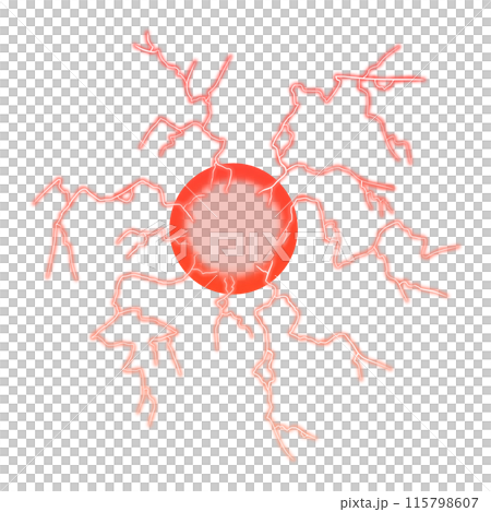 電撃ボールエフェクト(赤) 電撃ボールエフェクト(赤) 115798607
