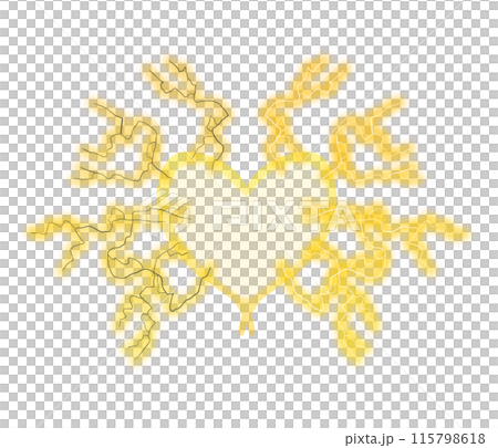 ハートの電撃(黄色) 115798618