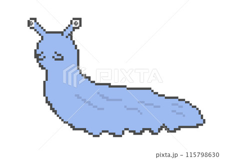 ナメクジ_ドット絵(青) ナメクジ_ドット絵(青) 115798630