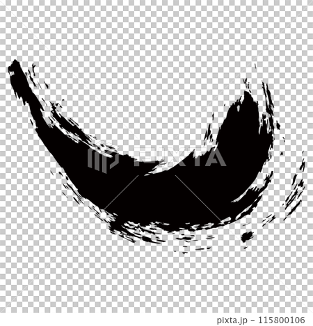 日式材料，用畫筆繪製的線條插圖集，向量 115800106