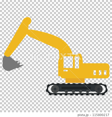 Simple power shovel illustration material vector Simple power shovel illustration material vector 115800217