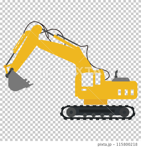 シンプルなパワーシャベルのイラスト素材 ベクター シンプルなパワーシャベルのイラスト素材 ベクター 115800218