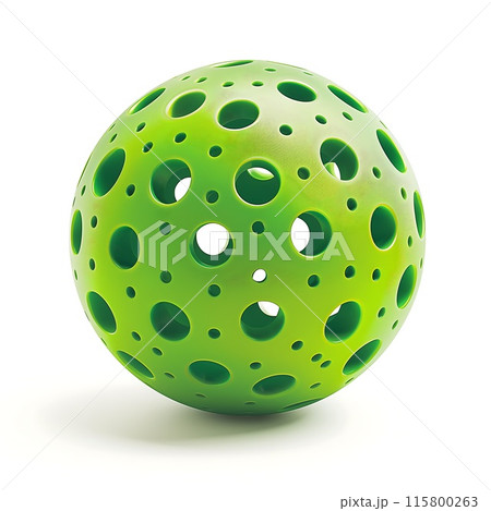 Pickleball ball isolated on white Pickleball ball isolated on white 115800263