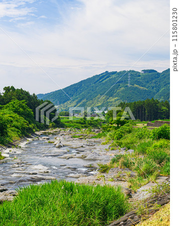 静岡県・初夏の富士宮市(柚野)の田舎風景 静岡県・初夏の富士宮市(柚野)の田舎風景 115801230