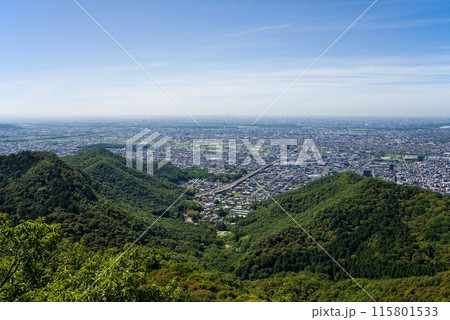 《ぎふ金華山ロープウェー》展望台から見た岐阜市街の絶景 《ぎふ金華山ロープウェー》展望台から見た岐阜市街の絶景 115801533