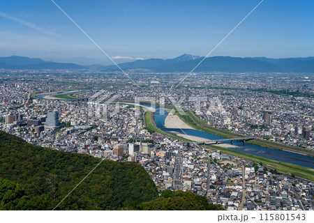 《ぎふ金華山ロープウェー》展望台から見た岐阜市街の絶景 115801543