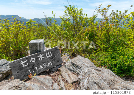 豊受山と鋸山の中間に位置する、七々木山の山頂（愛媛県四国中央市富郷町）※作品コメント欄に撮影位置 115801978