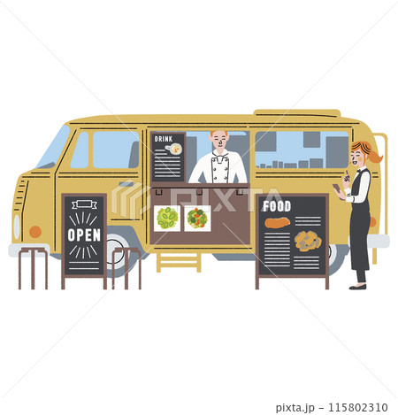 キッチンカー_店員 115802310
