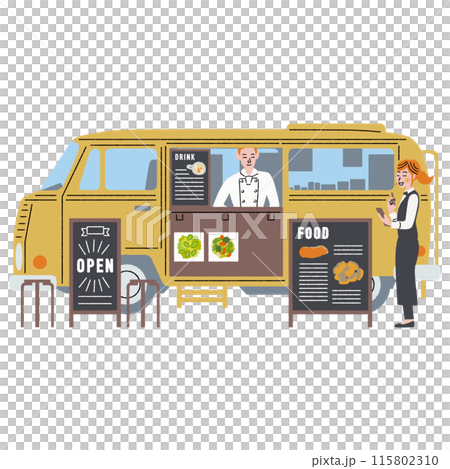 キッチンカー_店員 115802310