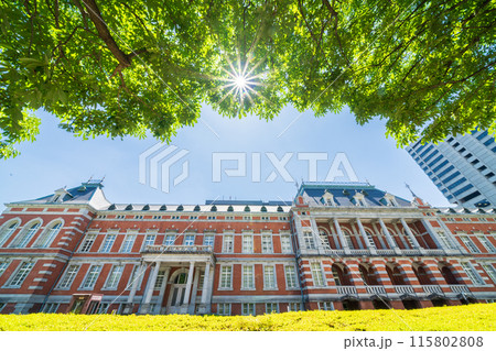 「東京都」青空と法務省法務省旧本館の風景（中央合同庁舎6号館赤れんが棟） 115802808