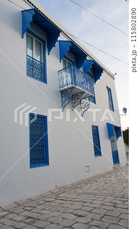 シディブサイドの景色【チュニジア】 115802890