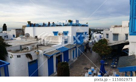 シディブサイドの街並み【チュニジア】 シディブサイドの街並み【チュニジア】 115802975