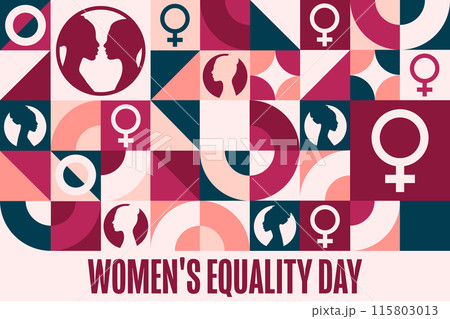 Women's Equality Day. August 26. Holiday concept. Template for background, banner, card, poster with 115803013