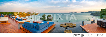 Rooftop bar view in Ao Yon Yai beach in Phuket, Thailand 115803484