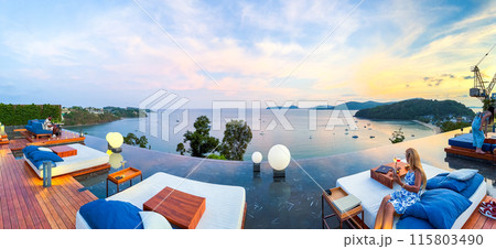 Rooftop bar view in Ao Yon Yai beach in Phuket, Thailand 115803490