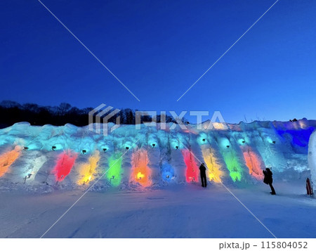 2024年支笏湖氷濤祭り、夜の風景 115804052