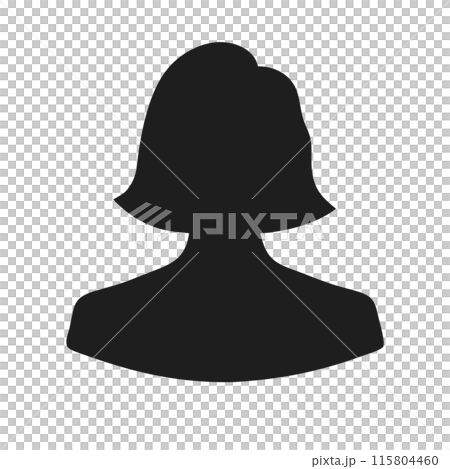 short haired female silhouette short haired female silhouette 115804460