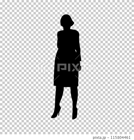 short haired female silhouette short haired female silhouette 115804461
