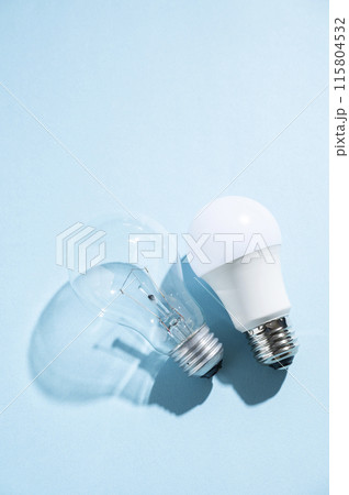 白熱電球とLED電球 白熱電球とLED電球 115804532
