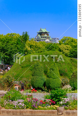 大阪府 大阪市 大阪城公園の中にある大阪城 大阪府 大阪市 大阪城公園の中にある大阪城 115804595