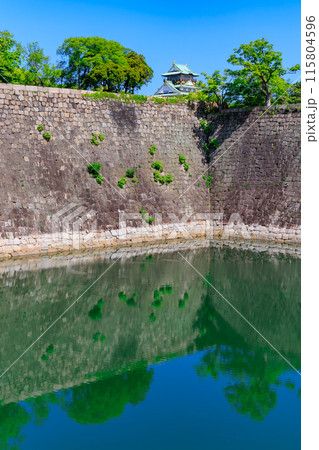 大阪府　大阪市　大阪城公園の中にある大阪城 115804596