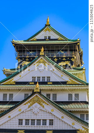 大阪府　大阪市　大阪城公園の中にある大阪城 115804625