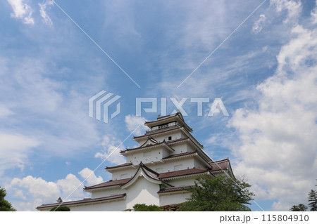 福島県会津若松市の鶴ヶ城福島県会津若松市の鶴ヶ城 福島県会津若松市の鶴ヶ城福島県会津若松市の鶴ヶ城 115804910