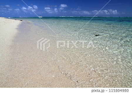 インド洋の貴婦人モーリシャス 世界文化遺産ルモーン山の麓のリゾート地ブラバン半島のビーチと青い海 インド洋の貴婦人モーリシャス 世界文化遺産ルモーン山の麓のリゾート地ブラバン半島のビーチと青い海 115804980