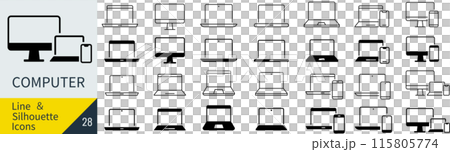 向量計算機圖示集 115805774