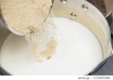 プリンを作る工程 プリンを作る工程 115805880