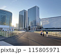 都会の夕日の風景 115805971