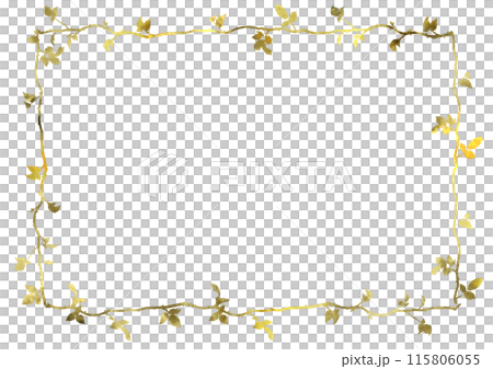 簡單的葉框金色 115806055