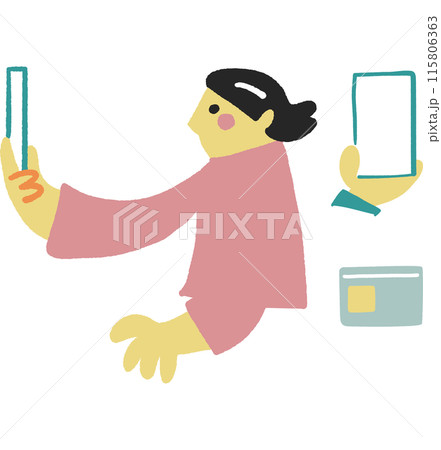 スマホで自撮りしている女性とマイナンバーカード セットのストック素材 スマホで自撮りしている女性とマイナンバーカード セットのストック素材 115806363