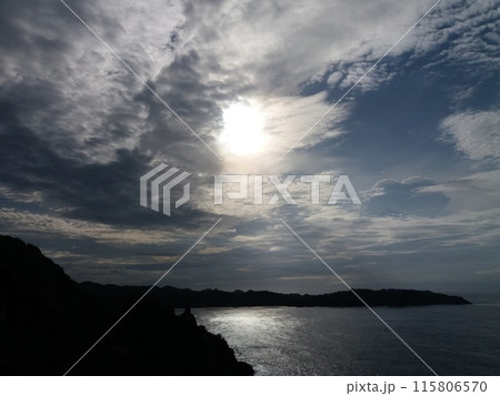 sunset over the sea sunset over the sea 115806570