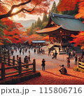 京都の紅葉狩りの風景 115806716