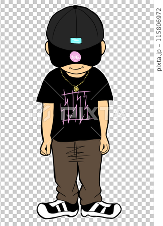 A man wearing a cap looking down 115806972