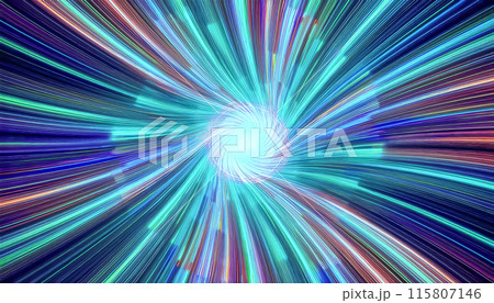 CG背景イラスト　光のトンネルのイメージイラスト 115807146