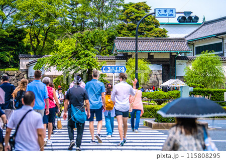 日本の東京都市景観 インバウンド復活…。外国人観光客で賑わう都内…。大手門に向かう外国人観光客=6月 日本の東京都市景観 インバウンド復活…。外国人観光客で賑わう都内…。大手門に向かう外国人観光客=6月 115808295