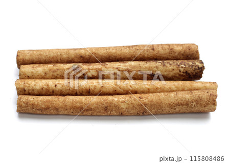 Burdock Root (Gobo) on white background. Burdock Root (Gobo) on white background. 115808486