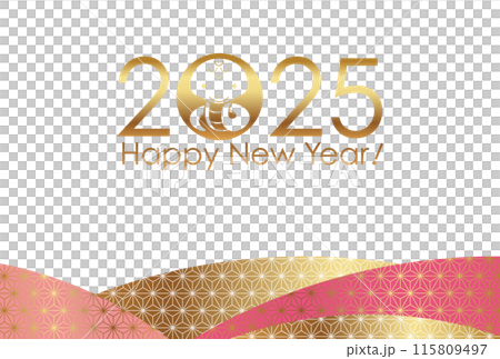 2025蛇年日式新年賀卡模板 115809497