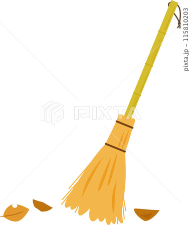 竹箒と落ち葉 竹箒と落ち葉 115810203